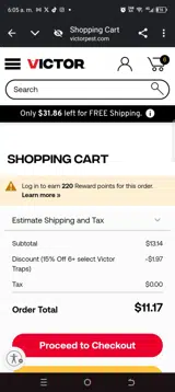 Bulktrap15 coupon verification screenshot