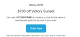 Victory Range Hoods coupon verification screenshot