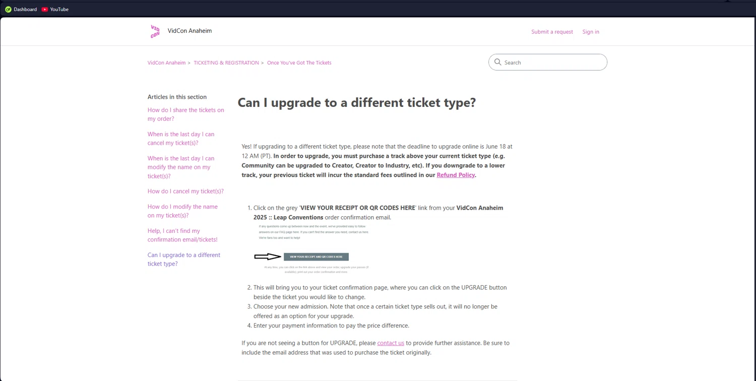 VidCon US checkout page showing VidCon US promo code box | Screenshot taken by SimplyCodes community member on Apr 11, 2025