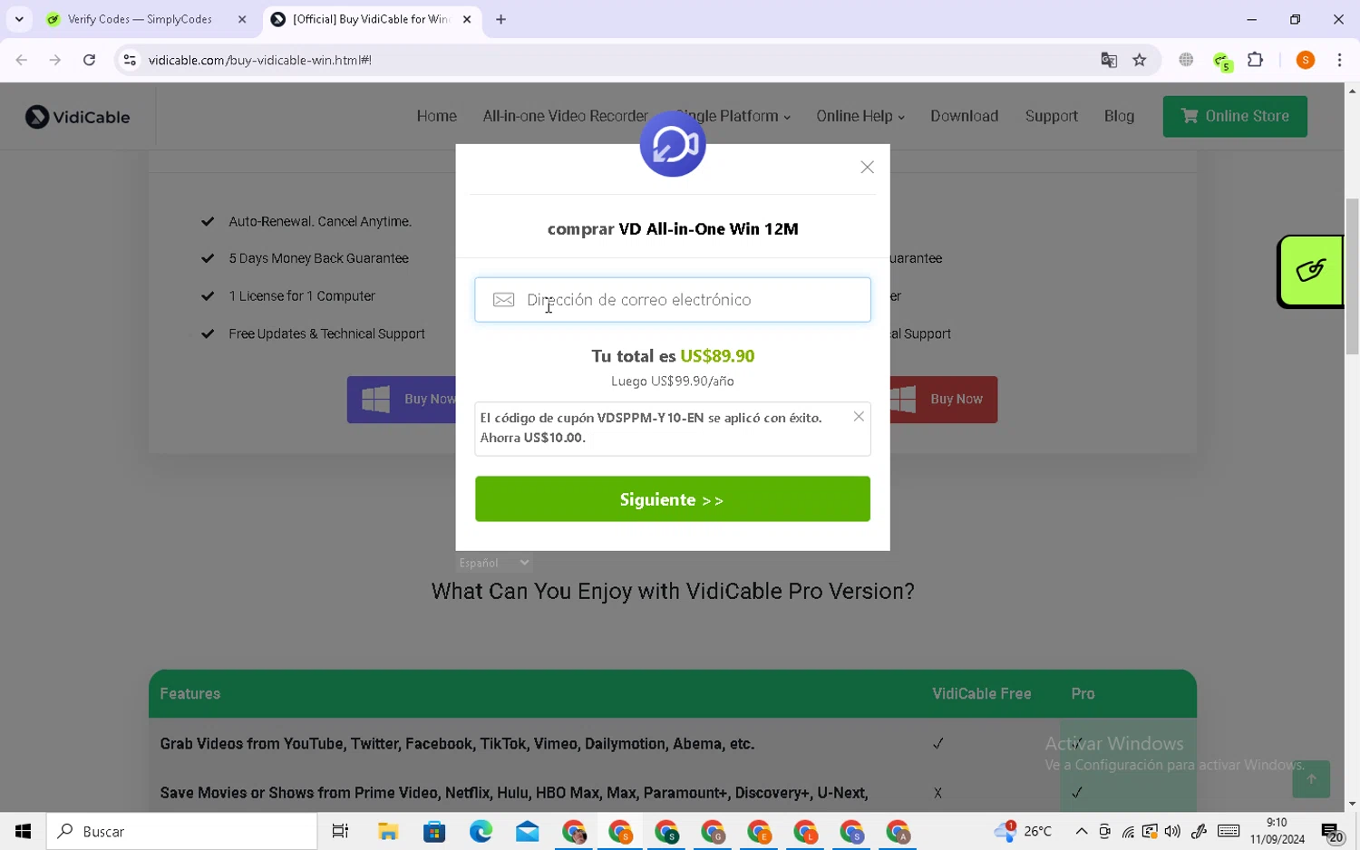 how to use VidiCable coupons