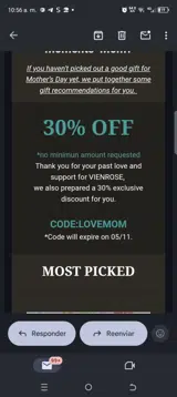 Vienrose coupon verification screenshot