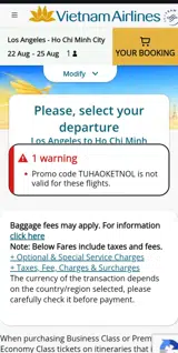 Vietnam Airlines coupon verification screenshot