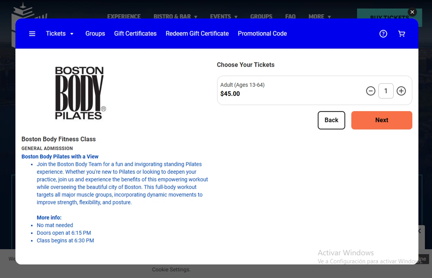 View Boston checkout page showing View Boston promo code box | Screenshot taken by SimplyCodes community member on Jan 5, 2026