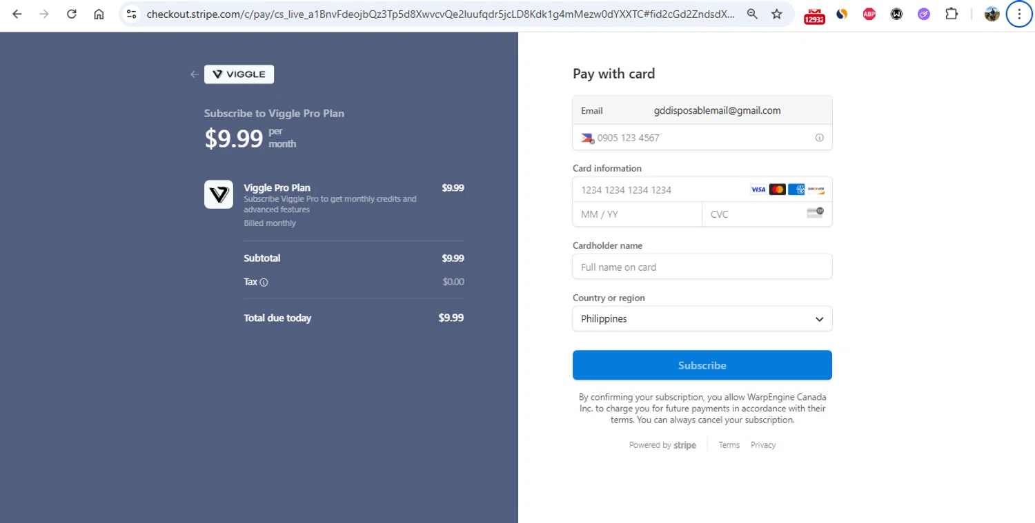 Viggle AI promo code screenshot showing code WEEKEND applied at Viggle AI checkout page. Uploaded by SimplyCodes community member gonzalodamole on Mar 13, 2025