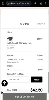 Baby_yota_23 coupon verification screenshot