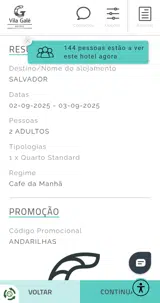 Andarilhas coupon verification screenshot