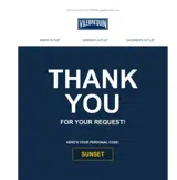 SUNSET coupon verification screenshot