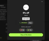 SPOOK05 coupon verification screenshot