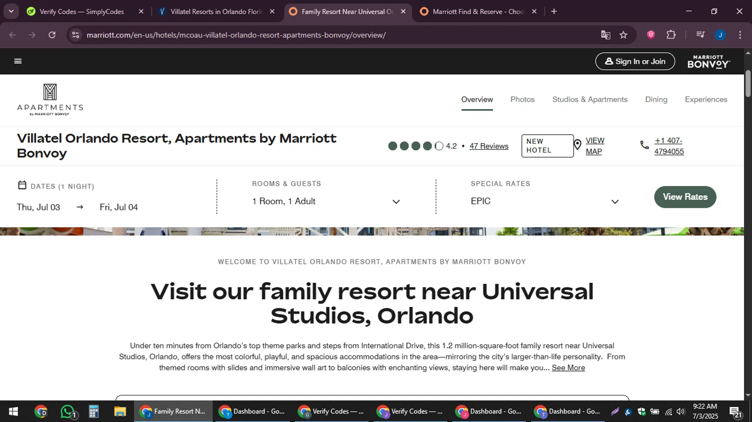 Villatel checkout page showing Villatel promo code box | Screenshot taken by SimplyCodes community member on Jul 3, 2025