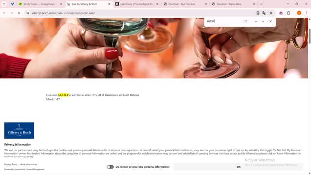 Villeroy & Boch checkout page showing Villeroy & Boch promo code box | Screenshot taken by SimplyCodes community member on Mar 30, 2025
