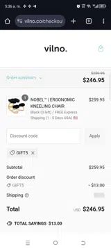 Gift5 coupon verification screenshot