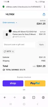 GET5 coupon verification screenshot