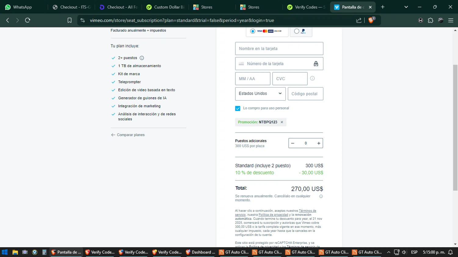how to use Vimeo coupons