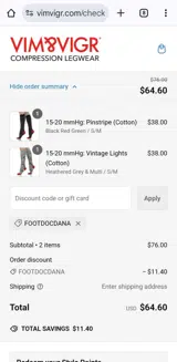 FootDocDana coupon verification screenshot