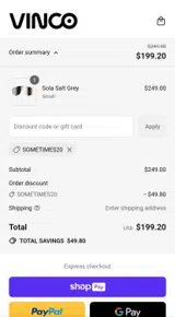 sometimes20 coupon verification screenshot