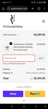 VINELUST20 coupon verification screenshot