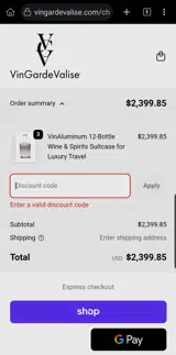 RW20 coupon verification screenshot