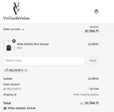 WELCOME15 coupon verification screenshot