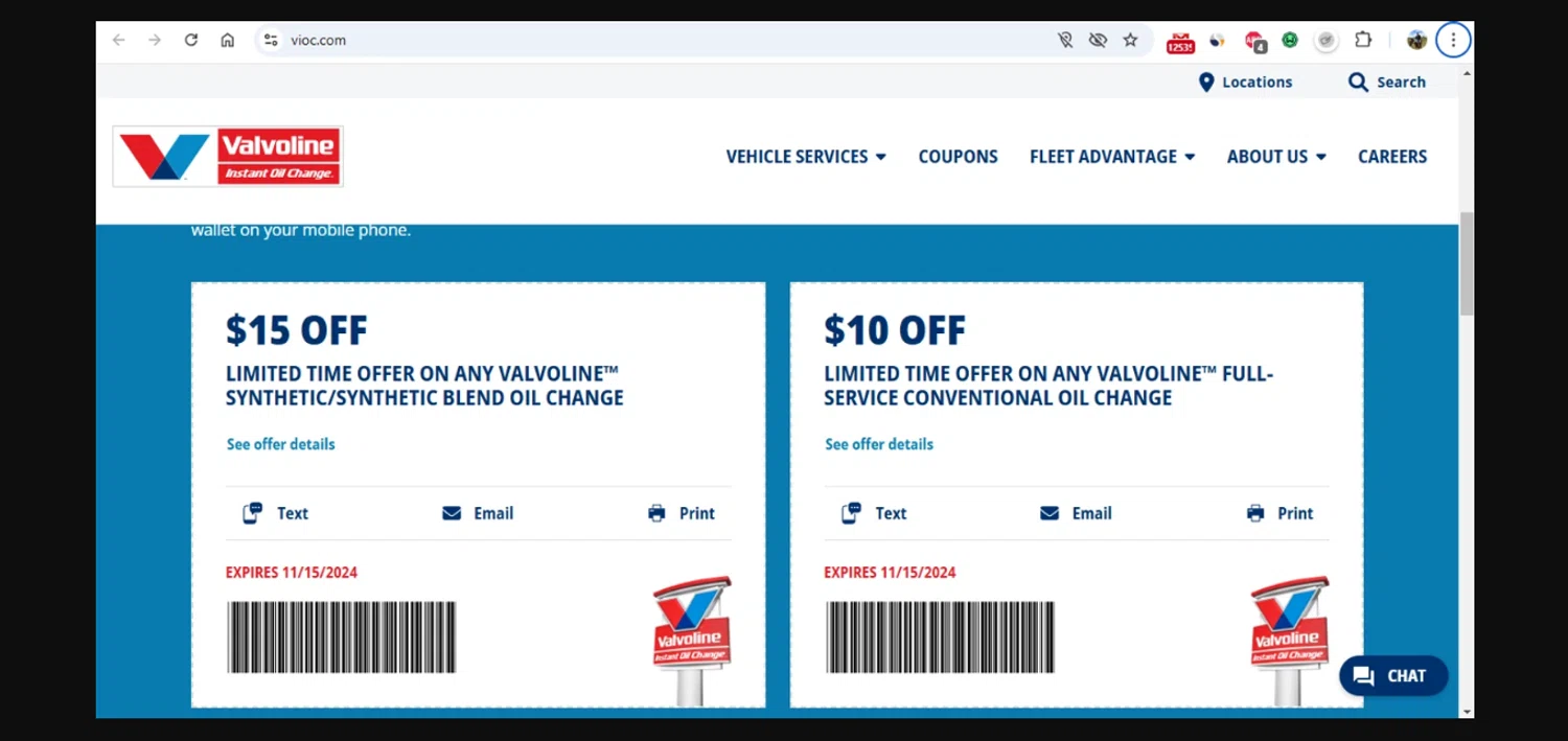 Valvoline Instant Oil Change coupon code screenshot showing code 10OFF applied at Valvoline Instant Oil Change checkout page. Uploaded by SimplyCodes community member gonzalodamole on Mar 12, 2025