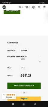 MEMORIAL26 coupon verification screenshot