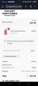 Violent Gentlemen coupon verification screenshot