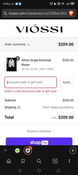 CHABOBTK coupon verification screenshot