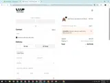 Vip Clothing Stores coupon verification screenshot