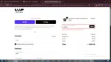 Vip Clothing Stores coupon verification screenshot