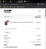 Vip Clothing Stores coupon verification screenshot