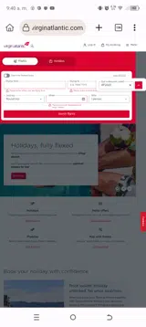 Virgin Atlantic Airways coupon verification screenshot