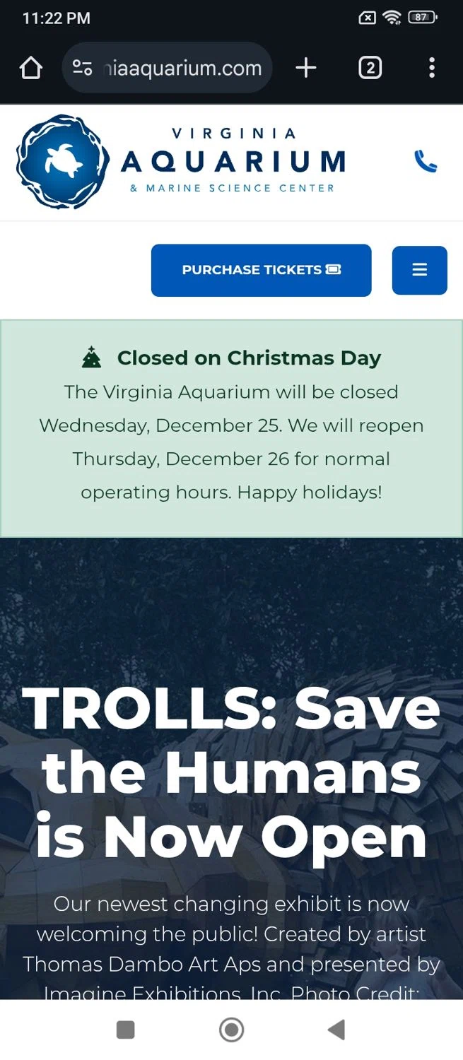 Virginia Aquarium & Marine Science Center checkout page showing Virginia Aquarium & Marine Science Center promo code box | Screenshot taken by SimplyCodes community member on Dec 26, 2024