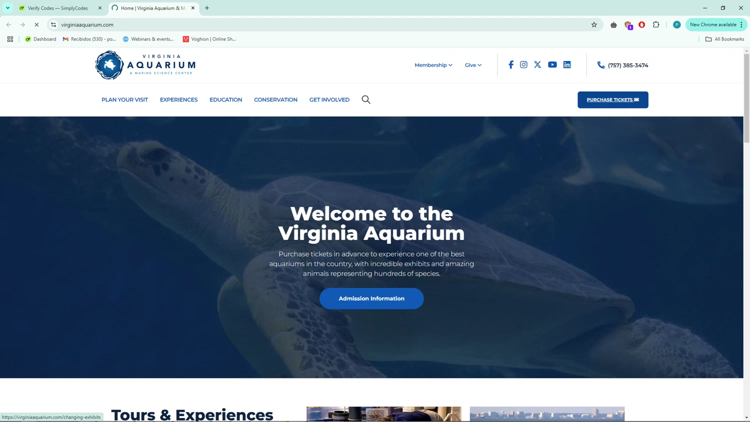 Virginia Aquarium & Marine Science Center checkout page showing Virginia Aquarium & Marine Science Center promo code box | Screenshot taken by SimplyCodes community member on Jan 18, 2025