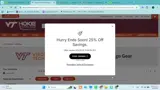 Virginia Tech coupon verification screenshot