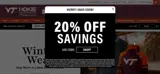 Virginia Tech Athletics coupon verification screenshot
