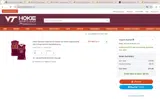 Virginia Tech Athletics coupon verification screenshot