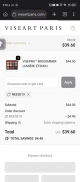 NEESE10 coupon verification screenshot