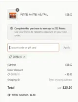 GEREL10 coupon verification screenshot