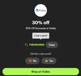 FIREWORKS coupon verification screenshot