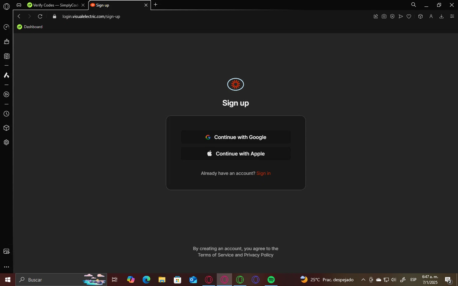 Visual Electric promo code screenshot showing code 20OFF applied at Visual Electric checkout page. Uploaded by SimplyCodes community member ShieldVirtuoso1197 on Jan 7, 2025