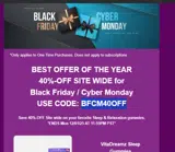 BFCM40OFF coupon verification screenshot