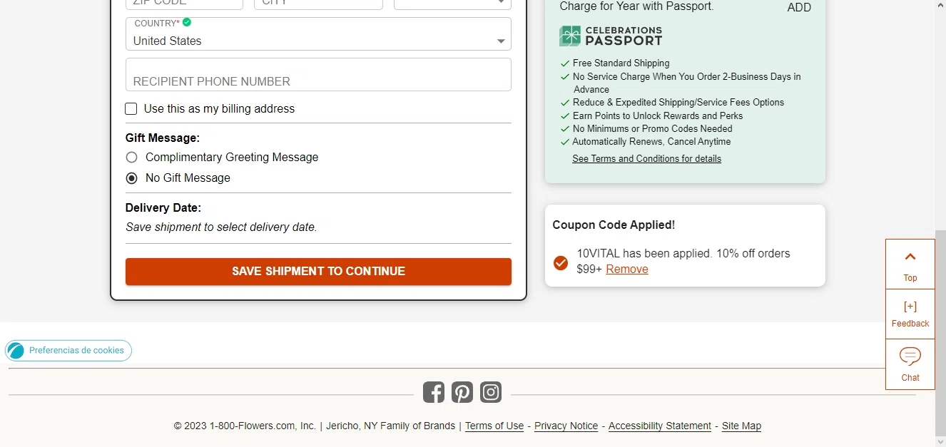 where to use Vital Choice promo code box