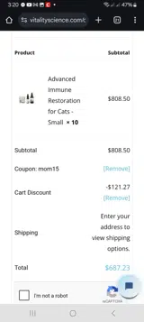 MOM15 coupon verification screenshot