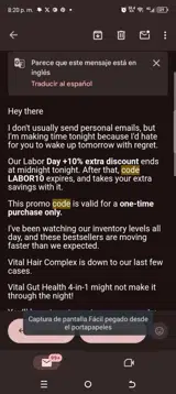 Labor10 coupon verification screenshot