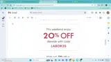 LABOR20 coupon verification screenshot