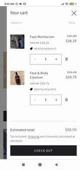 Mentalhealth15 coupon verification screenshot