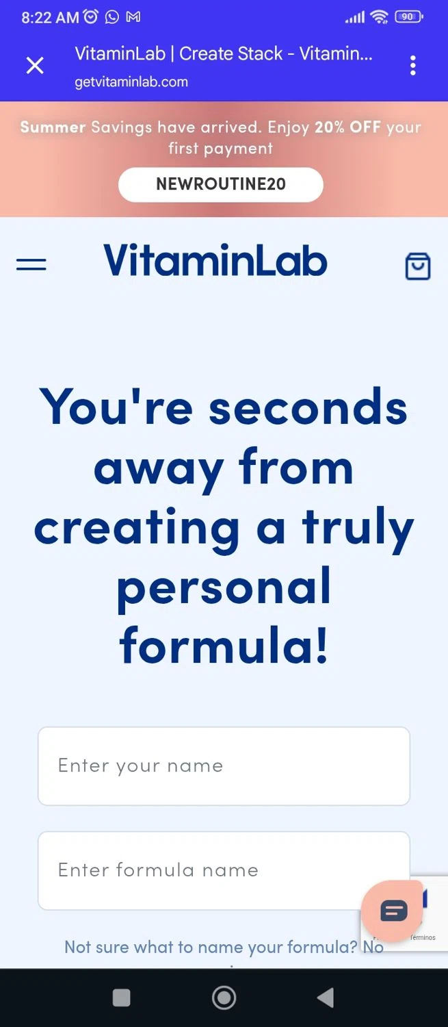Vitamin Lab coupon code screenshot showing code NEWROUTINE20 applied at Vitamin Lab checkout page. Uploaded by SimplyCodes community member Saturno on Jul 30, 2025