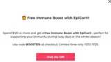 BOOST120 coupon verification screenshot