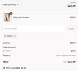 10OFF coupon verification screenshot