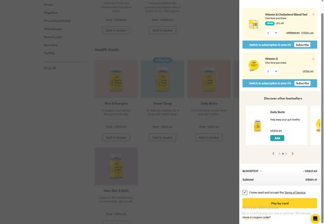 VITL checkout page showing VITL discount code box | Screenshot taken by SimplyCodes community member on May 29, 2025