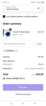 NEWDAY coupon verification screenshot